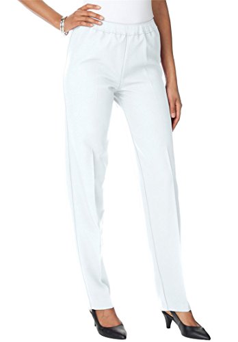 Roaman'sWomen's Plus Size Classic Bend Over Pant Elastic Waist Pull On Dress Slacks