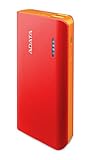 ADATA PT100 10000mAh Dual Output Fash Charging 3.1A Portable Charger Power Bank for Smartphones and Tablets - Red (APT100-10000M-5V-CRDOR)