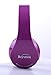 deep Purple Hi-Fi Over-Ear Stereo Bluetooth Headphones Built in Mic-Phone Talk with Phone or Listen Music Clearly, Built Noise Cancellation Technology, with Retail Package!