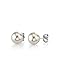 The Pearl Source White Japanese Akoya Real Pearl Earrings for Women - 14k Gold Stud Pearl Earrings | Hypoallergenic Earrings with Genuine Cultured Pearls