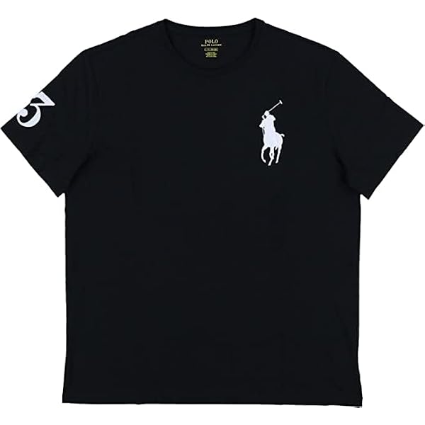 Polo Ralph Lauren Mens Crew Neck Big Pony T-Shirt (M, Navy) at