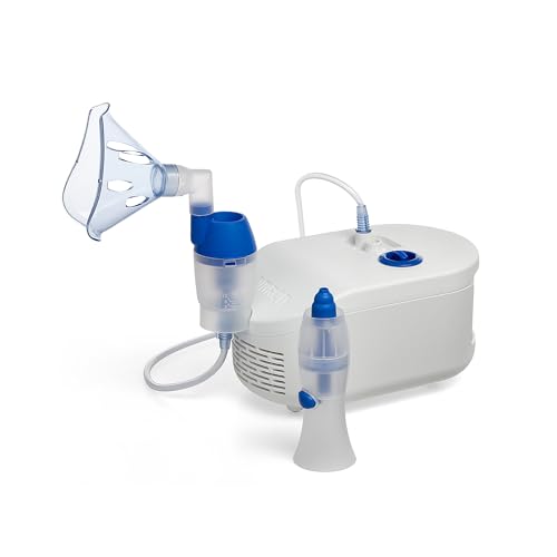 OMRON X102 Total Inhalationsgerät Kinder und Erwachsen, Vernebler mit Nasendusche – Effektive Behandlung von Atemwegsbeschwerden das ganze Jahr