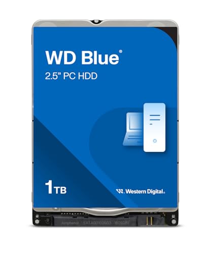 WD Blue 1 TB Interne HDD, PC-Festplatte 2,5 Zoll, 5400 U/Min, SATA 6 Gbit/s, 128 MB Cache