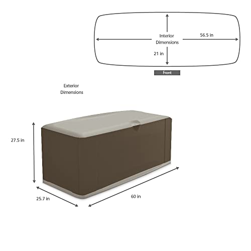 Rubbermaid Extra Large Resin Weather Resistant Outdoor Storage Deck Box