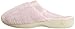 Isotoner Women's Microterry PillowStep Satin Cuff Clog Slippers, Peony, 6.5-7 B(M) US