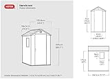Keter Darwin Garden Storage Shed 6x4ft Grey Wood Look All Weather Resistant view 8