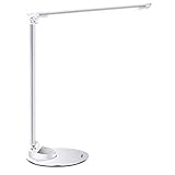 LED Desk Lamp, Miroco Aluminum Alloy Table Lamps with USB Charging Port, Memory Function, 5 Color Temperatures, 5 Brightness Levels, Touch Switch, Eye-Caring and Energy Saving