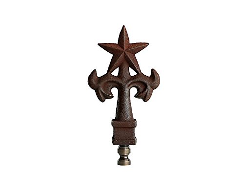 Iron Star Lamp Finials, A Matching Pair