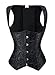 Charmian Women's Spiral Steel Boned Brocade Waist Cincher Underbust Corset Vest