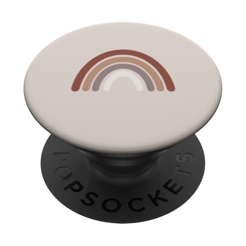 Tan Neutral Minimal Boho Earthy Rainbow PopSockets PopGrip: Swappable Grip for…
