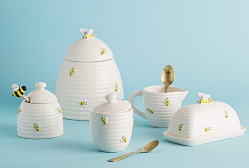 Home Essentials Honey Bee Sugar Bowl and Creamer Set