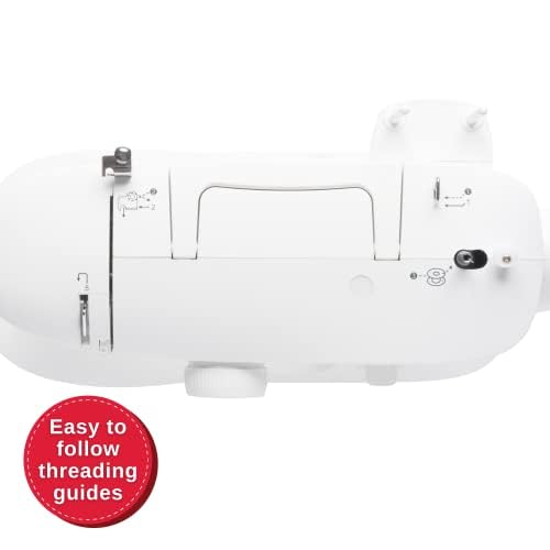 SINGER MX60 Lightweight & Portable Sewing Machine with Accessory Kit & Foot Pedal | 57 Stitch Applications, LED Light & 4-step Buttonhole | Great for Crafts & Mending