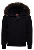 Superdry Mens Everest Bomber Jacket Jet Black Size M