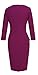 HOMEYEE Women's Chic Wear to Work Crew Neck Pencil Dress B228 (XL, Carmine)