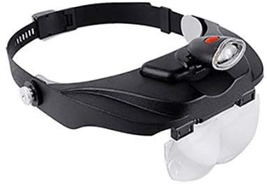 Chnzyr Binocular Loupes with Light,1.2X-3.5X Zoom Surgical Binocular Loupes,Head Mounted Lighted Magnifying Glasses,Eyeglass Magnifier for Engraving, Sewing,Reading,Repairing