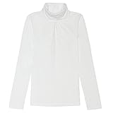 French Toast Big Girls' Long Sleeve Turtleneck, White, X-Large