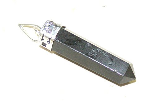 Harmonize Black Tourmaline Stone 6 Sided Pencil Pendant Reiki Healing Crystal Spiritual Gift
