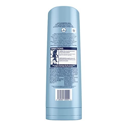 JERGENS WET SKIN BODY MOISTURIZER WITH SHEA BUTTER OIL, PURE SHEA BUTTER IN SHOWER BOD LOTION, MOISTURIZER FOR DRY SKIN, FAST-ABSORBING, NON-STICKY, DERMATOLOGIST TESTED, 10 OZ