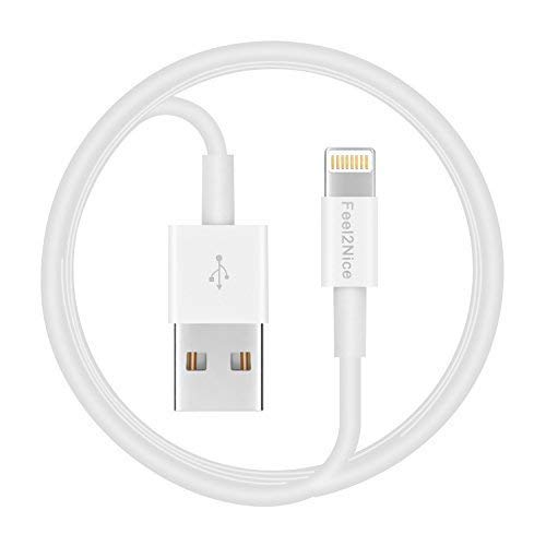 FEEL2NICE iPhone Charger 10 ft, Long Lightning Cable Wire 5pack Extra Charging Cord for Apple iPhone XR/X/8/8 Plus/7/7 Plus/6/6s/Plus/SE/5c/5s/5 iPad Air 2/Mini/Max 3Meter Charger Wire