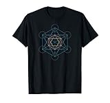 Sacred Geometry Cube of Archangel Metatron Platonic Solids. T-Shirt