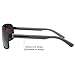 FSK Large Size Polarized Square Sunglasses (Black Frame/Grey Lens)