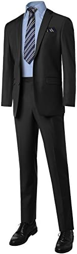 Contemporary Classic Regular Fit 2pcs Suit Blazer &amp;Dress pants Black Size 54L