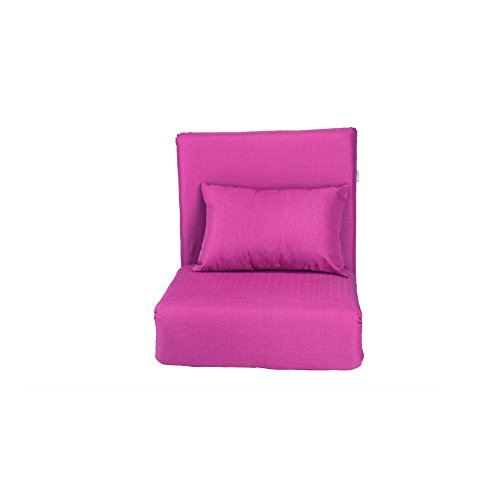 image for Loungie Relaxie Pink Linen Flip Chair | 5-Position Adjustable Back | C