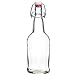 12 Pack - 16 Ounce Grolsch Bottles with Easy Cap Flip Top Caps for Brewing Beer, Kombucha, Kefir, Water, Thick High-Grade Glass, Resealable, Clear, by California Home Goods