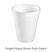 Dart Container Corp Insulated Styrofoam Cup, 6 Oz, 1000/Ct, White