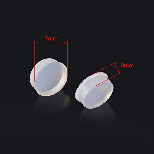 Forsun Pack of 50 Soft Rubber Flute Plugs Open Hole Plug Flutes Repair Parts Accessories, 7 X 3mm - Thumbnail 2