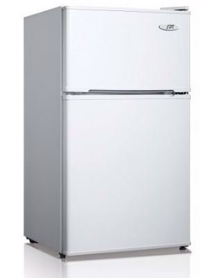 K&A Company Refrigerator Top Mount Freezer Cu White Frost Free Cubic Foot Size HCFC-free Reversible doors wire shelf 19.9 x 18.5 x 33.5 inches