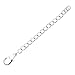 Beadaholique 324B-006 5-Piece Plated Chain Necklace Extender, 2-Inch, Silver