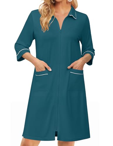 Ekouaer Zipper Robes