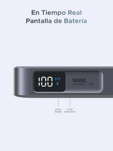 Magflow Qi2 25W Power Bank Magsafe 10000mAh USB C PD 30W (Gris)
