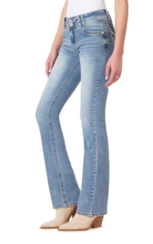 WallFlower Women's InstaStretch Luscious Curvy Bootcut Jeans, Andrea, 13