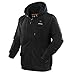 ORORO Heated Hoodie with Battery, Fleece Full-Zip Heated Sweatshirt Hoodie (Charger Not Included) (L, Black)