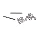 Gabry&jwl 2Pcs Vintage Flower Nipplerings 14G Stainless Steel Straight Barbell Nipple Ring Floral Filigree Inlay Cubic Zirconia Butterfly Wings Nipple Piercing for Women,Bar Lengh 14mm(Silver)