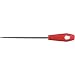 Nicholson Triangular Double Extra Slim Taper Hand File With Red Handle, Single Cut, American Pattern, 6" Length (Pack of 1)