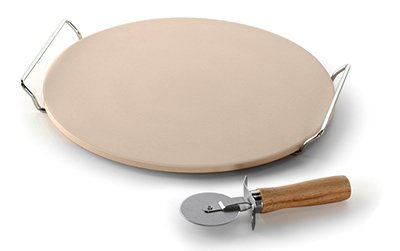 Nordic Ware 01470 Pizza Stone With Rack & Cutter, 13-In.