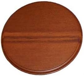 Wooden Base Display Walnut Finish - Solid Wood Circular Plaque (6" Round)