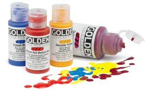 Golden Fluid Iridescent Acrylics - Iridescent Pearl Fine - 16 oz Bottle
