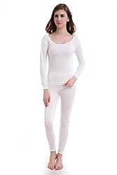 CnlanRow Women Thermal Underwear Stretch Thin Long
