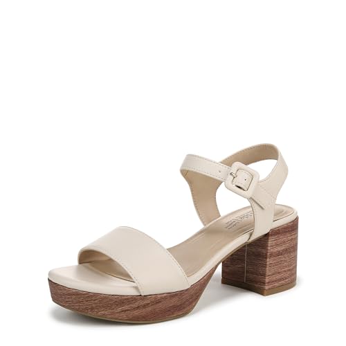 LifeStride Womens Rhythmn Heeled Sandal Cream Beige 7 M