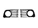 04-09 TOYOTA PRIUS FOG LIGHT COVER BEZEL BLK W/HOLE 2PC