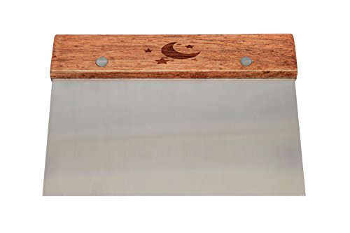 image for Wooden Accessories Co Stainless Steel Dough Scraper With Wooden Handle