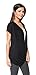 Free to Live Women's Lightweight Short Sleeve Criss Cross Pullover Nursing Top Black