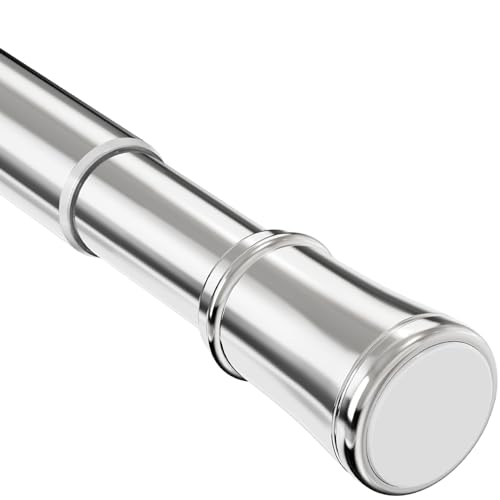 Tension Rod for Shower Curtain Rod, Heavy Duty Telescopic Shower Curtain Rod, Stainless Steel, Bathroom Cabinet, Silver, 85-160cm