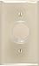 GE Dimmer, Single Pole, Lighted Push On/Off, with White/Lt Almond Knobs, For Incandescent Bulbs Only, 52136