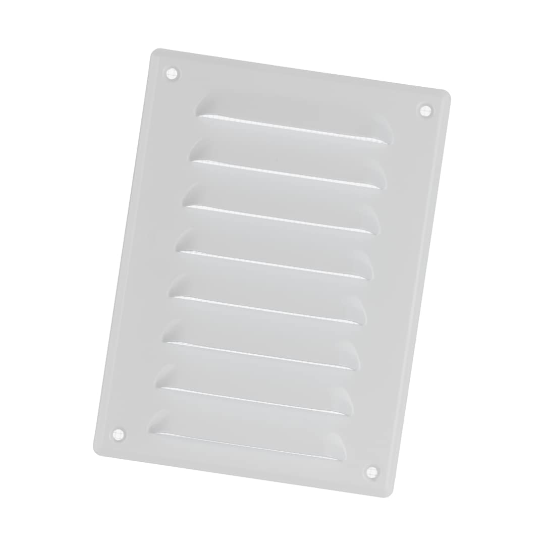 140x190mm / 6x7" inch White Metal Air Vent Grille Cover with Insect Mesh - Ventilation Cover โ image 1