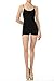 7Wins Women Catsuit Cotton Lycra Tank Spaghetti Strapped Short Yoga Bodysuit Jumpsuit S-Plus (Small, Black)